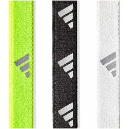 Пов'язка на голову Adidas Hairbands 3pk білий, чорний, салатовий універсальний One Size (оригінал)