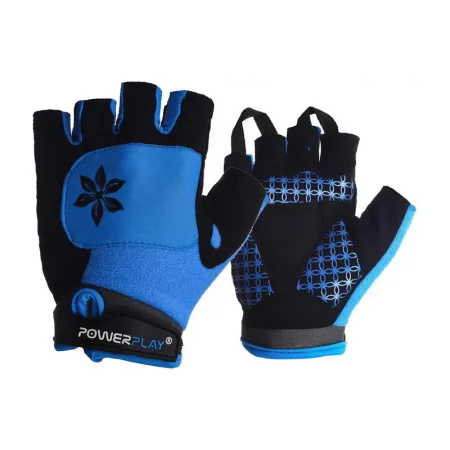 Рукавички для фітнесу PowerPlay Gloves чорно-сині XS size