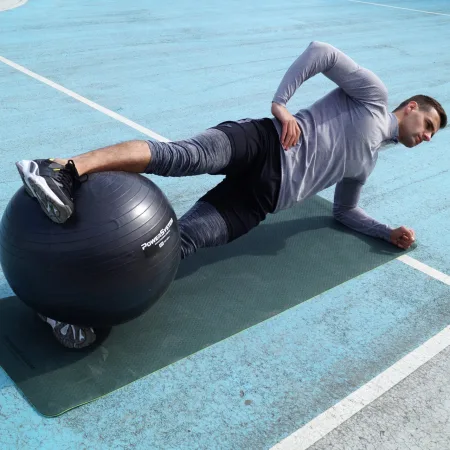 М'яч для фітнесу фітбол Power System PS-4018 Ø85 cm PRO GymbalL чорний