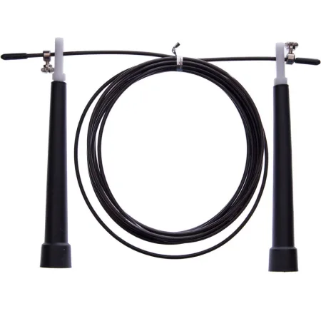 Скакалка швидкісна кросфіт зі сталевим тросом Чорний - 300 см