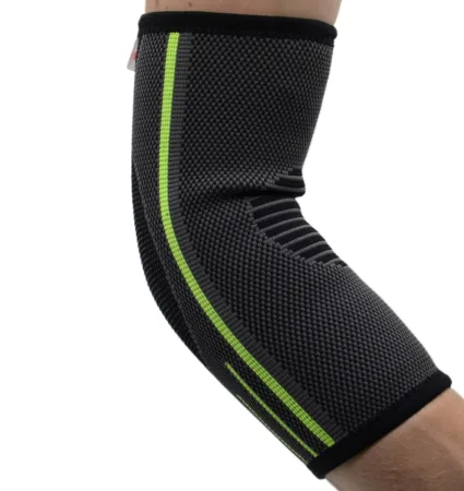 Компресійний налокітник MadMax MFA-283 3D Compressive elbow support Dark grey/Neon green (1шт.) M