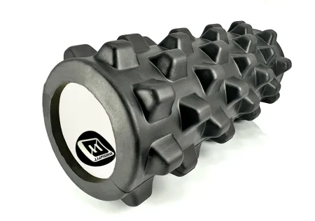 Масажний ролик EasyFit Grid Roller PRO 33 см чорний