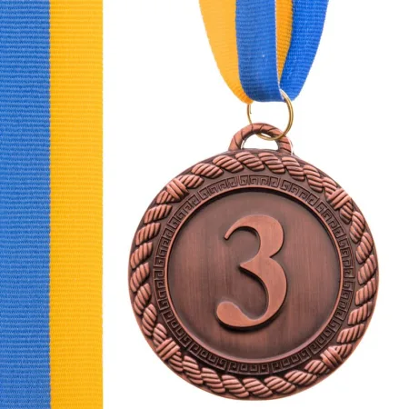 Medals with Ribbon 3rd Place 6.5 cm - 38 g - Bronze