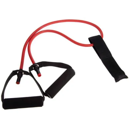 Еспандер трубчастий з ручками та фіксатором дверей довжина 120 см навантаження 13,7 кг червоний