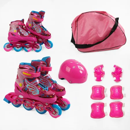 Ролики з захистомрозмір 31-34 рожево-синій S