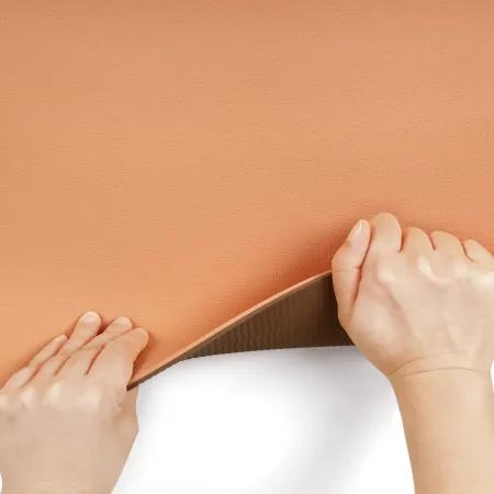 Килимок для фітнесу та йоги Sport TPE+TC 6 мм - помаранчевий/коричневий