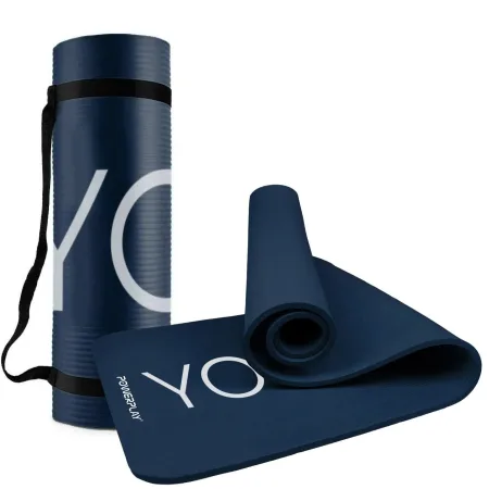 Килимок для йоги та фітнесу PowerPlay 4151 NBR Performance Mat синій 183x61x1,2