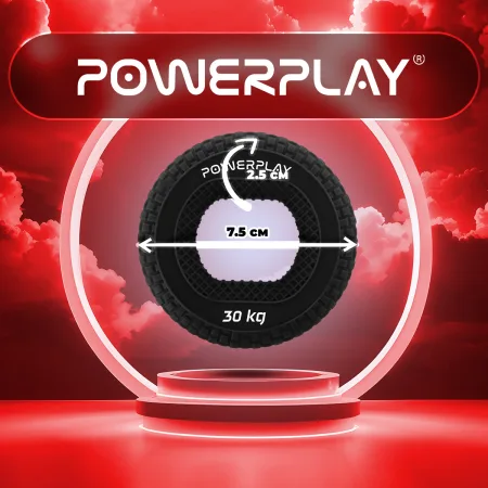 Еспандер кистьовий силіконовий PowerPlay PP-4333 Hand Grip Hard 30 кг. чорний