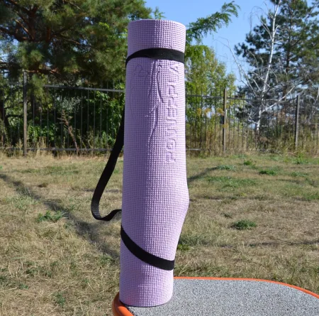 Килимок для йоги та фітнесу PowerPlay 4010 PVC Yoga Mat лавандовий 173x61x0,6