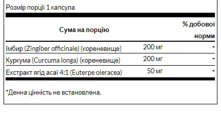 Turmeric Acai Ginger 3-IN-1 - 60 капсул