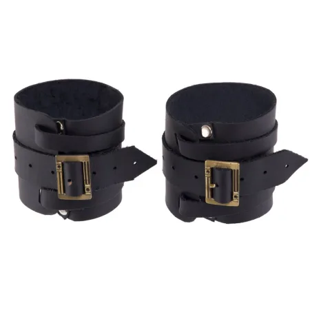 Напульсник атлетичний шкіряний чорний 1 шт - 21 x 7,5 см