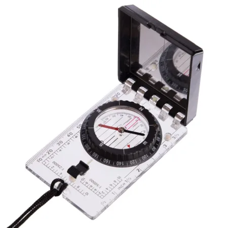 Компас жидкостный планшетный в закрытом корпусе с зеркалом - 100x63 мм