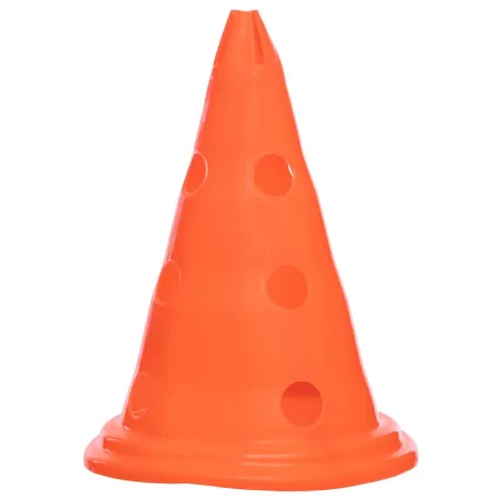 Конус-фішка для тренувань з отворами для штанги та тримачем зверху 30 см Помаранчевий