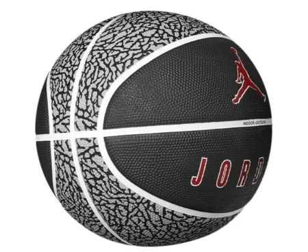 М'яч баскетбольний Nike Jordan Playground 8P black/wolf grey/gym red size 7 J.100.8255.055.07 (оригінал)