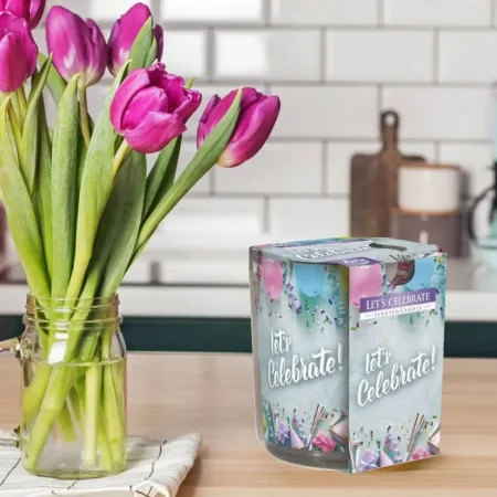 Ароматична свічка в скляному стакані Bispol Let`s celebrate (SN 72s-49)