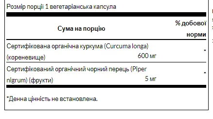 Turmeric Black Pepper - 60 капсул