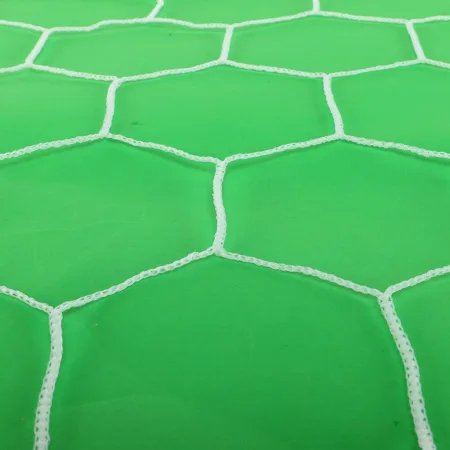 Football Goal Net Set of 2 pcs 7.32×2.44×1.5 m White