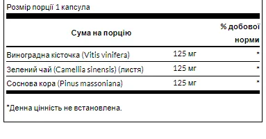 Grape Seed Green Tea Pine Bark - 60 капсул