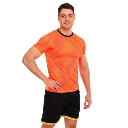Форма футбольна комплект LIDONG Оранжево-чорний 4XS-2XL XL