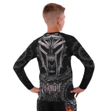 Костюм компресійний дитячий рашгард лонгслів штани та шорти VNM UFC FIGHT WEEK 2XS-L, чорний-сірий 9541B-9641B-V5032 XXS