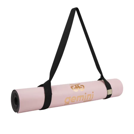 Килимок для йоги каучуковий поліуретан Sport Pro 183 см*68 см*5 мм світло-рожевий