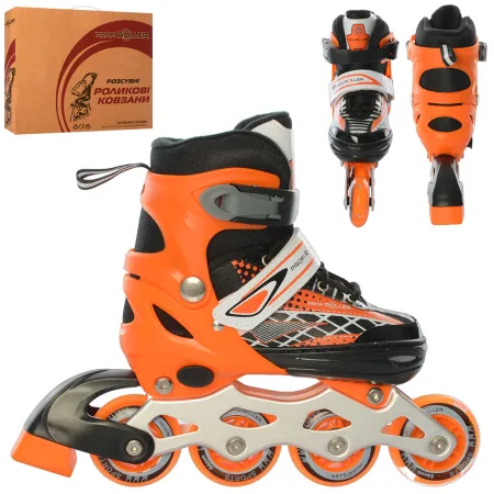 Ролики Profi Roller A 4140-S-OR размер 31-34 оранжевый-черный