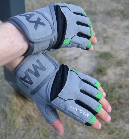 Рукавички для фітнесу MadMax MFG-860 Wild Grey/Green XXL