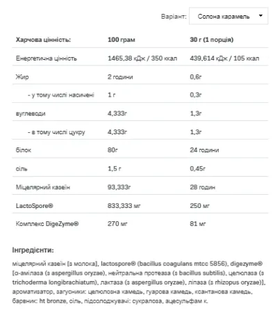 Pro Casein - 500 г Солона карамель