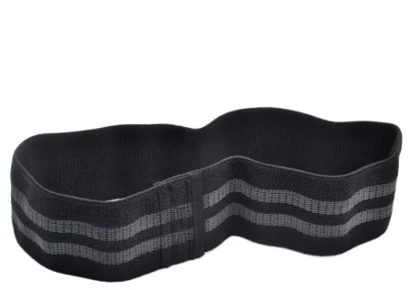 Тканева гумка для фітнесу та спорту PowerPlay 4111 Hip Band L Light чорна (d_84cm)