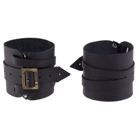 Напульсник атлетичний шкіряний чорний 1 шт - 21 x 7,5 см