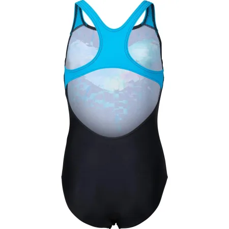 Цельный купальник для плавания Arena Multi Pixels Swimsuit Swim Pro 128 см чёрно-синий