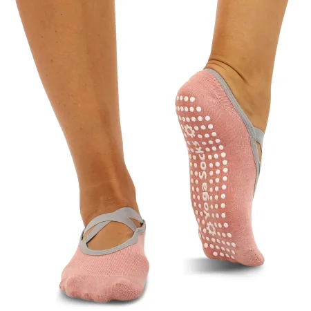 Шкарпетки для йоги та пілатесу із закритими пальцями розмір 36-41 ніжно рожевий