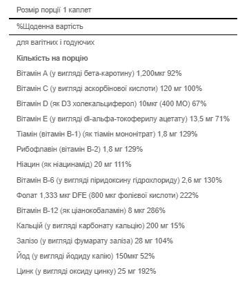 Prenatal Vitamins - 100 Каплетів