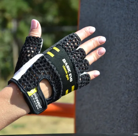 Рукавички для фітнесу Power System PS-2100 Basic EVO Black/Yellow Line - S
