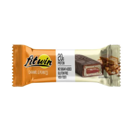 Fitwin Bar No Sugar Added - 60 г Карамель & peanuts