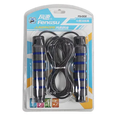 Скакалка з обважнювачами синій