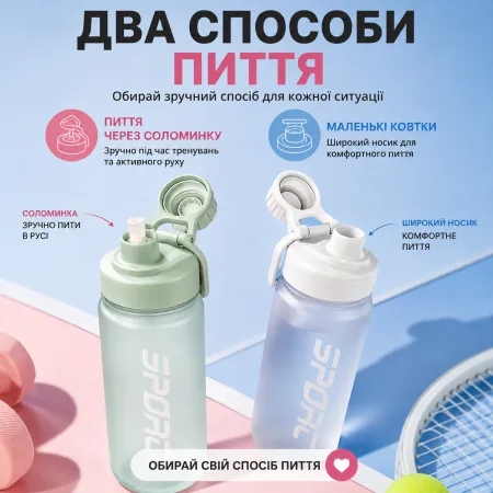 Пляшка для води CASNO 880 мл біла