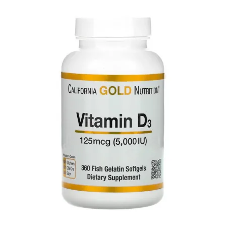 Vitamin D3 - 125 мкг 5,000 IU 360 fish gelatin softgels