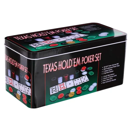 Набір для покеру в металевій коробці 200 фішок