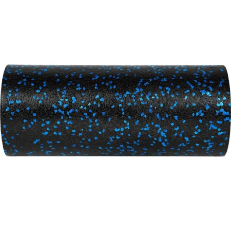 Масажний ролик (роллер) гладкий PowerPlay PP-4347 EPP Foam Roller чорно/синій 33x14 см