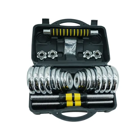 Гантелі розбірні Sport хромовані з грифом у валізі 2 шт по 15 кг