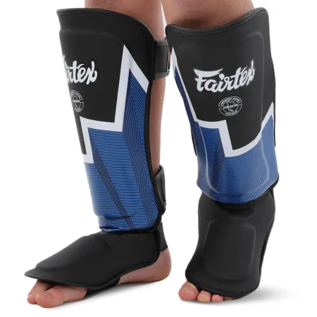 Захист гомілки та стопи шкіряний для єдиноборств FAIRTEX розмір S L BO-9486-BL - M