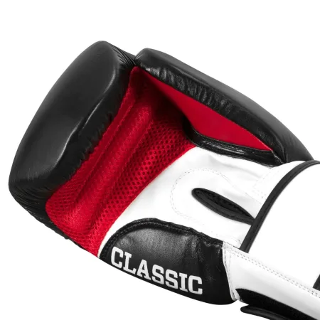 Боксерські рукавиці TITLE Classic Leather 2,0 Black/White/Red L 14 унцій (бинти 4м. в комплекті)