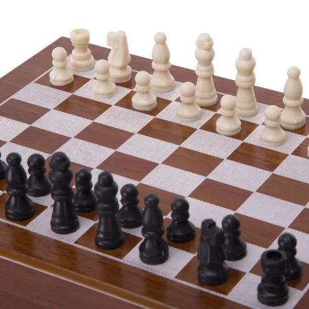 Набір настільних ігор у дерев'яному кейсі 2 в 1 шахи покер TD202309