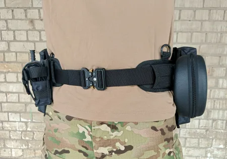 Розвантажувальний тактичний пояс РПС із кріпленням MOLLE чорний (варбелт, warbelt)