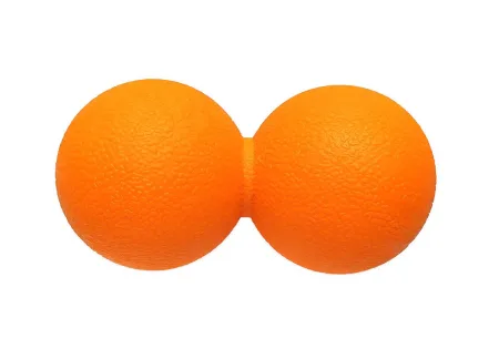 Масажний м'ячик EasyFit TPR подвійний 12х6 см помаранчевий