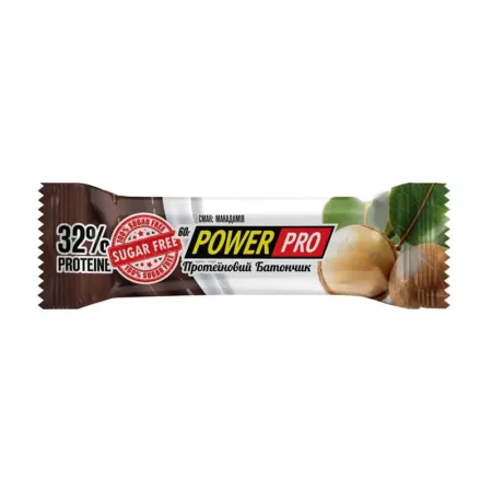 Power Pro 32% без цукру - 60 г, макадамія
