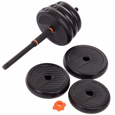 Набір трансформер гантелі гиря штанга упори 6в1 FED 30 кг чорний