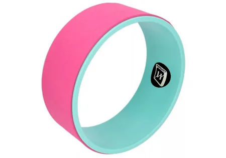 Колесо для йоги EasyFit TPE 33 см розово-мятное