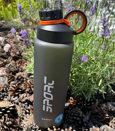 Пляшка для води CASNO - 1000 мл KXN-1243 Сіра